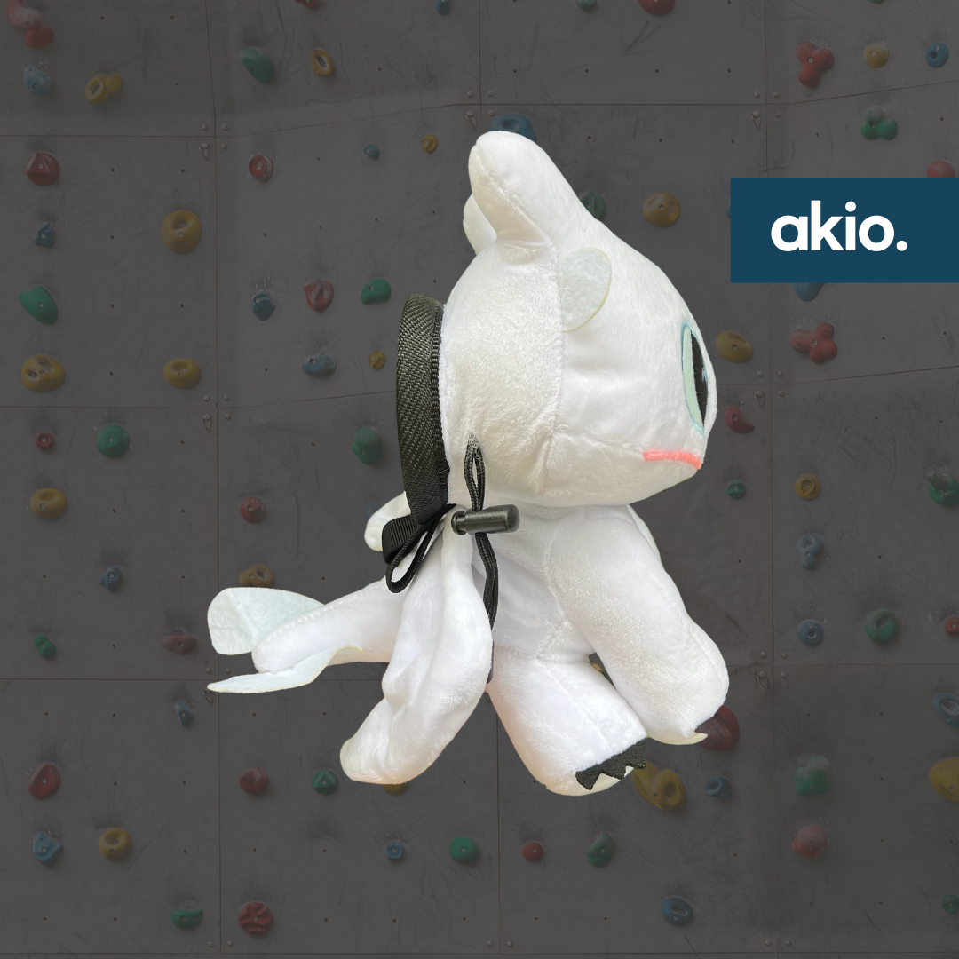 How to Train Your Dragon Light Fury Chalk Bag, side view showing drawstring closure